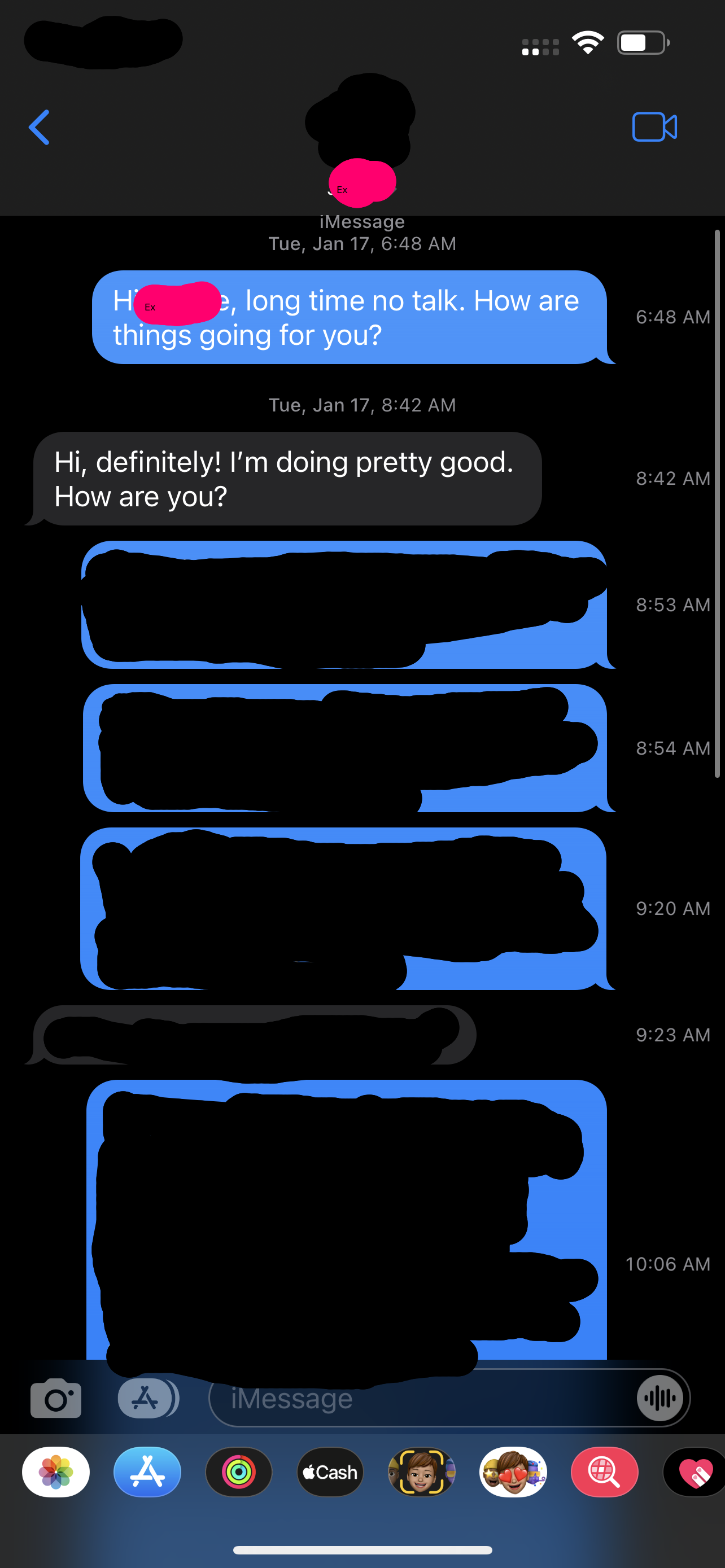 this is ex's message