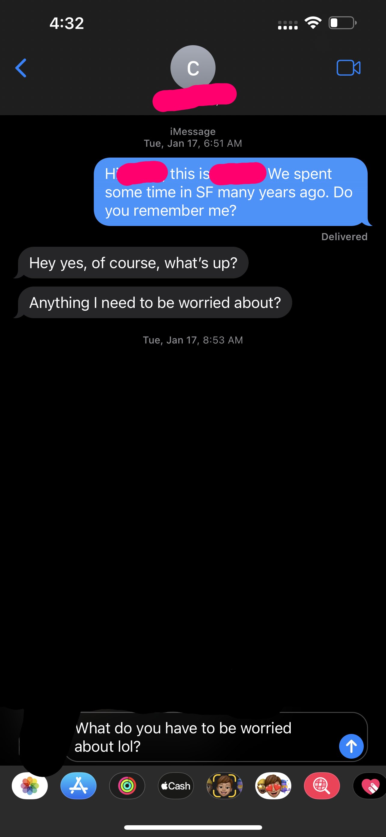 this is Mia's message